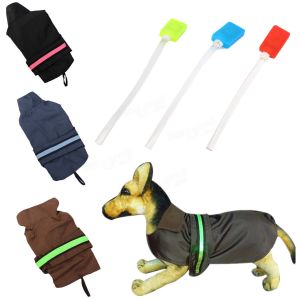 Pet Li ציוד ואביזרים לכלב בגדים לכלב Pet Dog Puppy LED Stripe Rain Coat Waterproof Jacket Rain Clothes