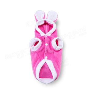Pet Li ציוד ואביזרים לכלב בגדים לכלב Pink Rabbit Puppy Pet Dog Apparel Costumes Clothes Suit Cat Dog Jacket
