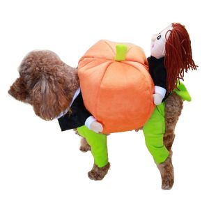 Pet Li ציוד ואביזרים לכלב בגדים לכלב Funny Pet Dog Pumpkin Moveing Suits Pet Party Festival Apparel Clothing Costume Winter Clothes