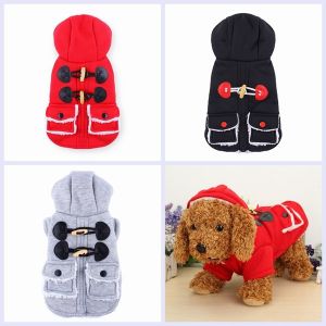 Pet Li ציוד ואביזרים לכלב בגדים לכלב Winter Pet Dog Coat Thick Student Style Cotton Coat Clothes Dog Cat Hoodie