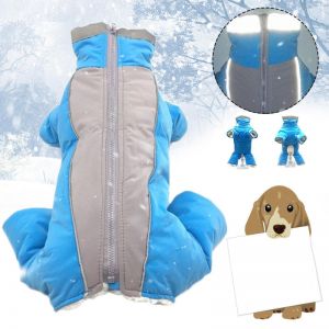 Pet Li ציוד ואביזרים לכלב בגדים לכלב Waterproof Reflective Warm Pet Dog Coat Winter Thick Jacket Clothes Jumpsuit