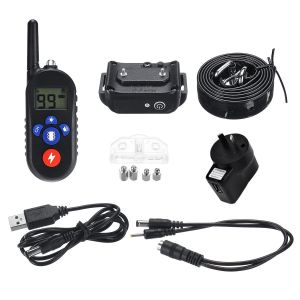 Pet Li ציוד ואביזרים לכלב קולר לכלב Rechargeable Waterproof Electronic Dog Training Collar Stop Barking LCD Display