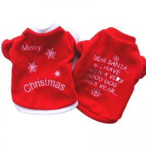 Pet Li ציוד ואביזרים לכלב בגדים לכלב Christmas Pet Dog Cat Winter Clothes Warm Pullover Embroidered Outfit Coats Costume For Puppy Dogs