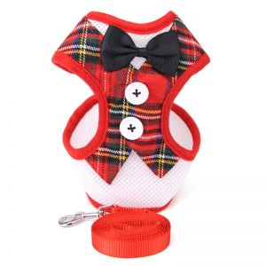 Pet Li ציוד ואביזרים לכלב קולר לכלב Dog collar Strap Small Dog Teddy Dogs Leads Evening Dress Bow Tie Cute Pet Soft Comfortable Leash
