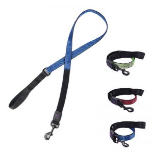 Pet Li ציוד ואביזרים לכלב קולר לכלב Nylon Buffer Reflective Pet  Leashes Dog Cat Traction Rope Lead Leash and Collar in 3 color