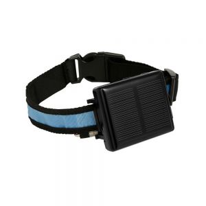 Pet Li ציוד ואביזרים לכלב קולר לכלב RF-V34 Solar GPS LBS WiFi Tracker 9000mAh Alarm Waterproof with Collar for Dog Cow Sheep Free APP