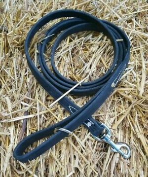 Pet Li ציוד ואביזרים לכלב רצועת ריצה לכלב    Police K-9 Latigo Leather Leash Extra Strong 3/4" wide 7 FT+/-  IPO Sport Dog
