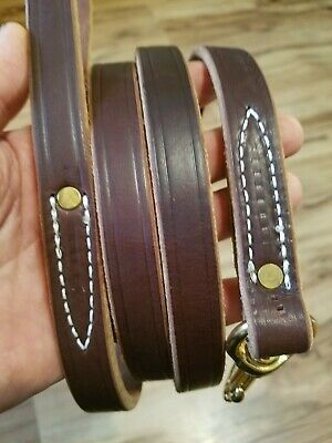 Pet Li ציוד ואביזרים לכלב רצועת ריצה לכלב    Police K-9 Latigo Leather Leash Ex Strong 3/4" wide 6 FT+/-  IPO Sport Dog