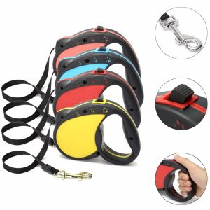 Pet Li ציוד ואביזרים לכלב רצועות אופנה לכלב 5M Long Retractable Dog Pet Lead Tape Training Rope Leash Extendable Max 30kg