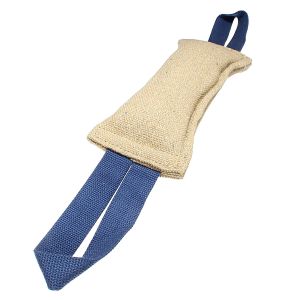 Pet Li ציוד ואביזרים לכלב צעצועים לכלב Dog Bite Tug Durable Jute Pet Training Chewing Toy 2 Handles Chewing Play Trainer