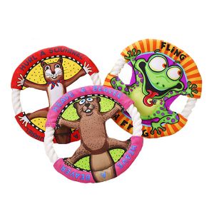 Pet Li ציוד ואביזרים לכלב צעצועים לכלב Yani-PT2 Pet Dog Cartoon Flying Catch Toy Flying Dis Molar Tooth Cleaning Dog Colorful Toys 