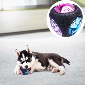 Pet Li ציוד ואביזרים לכלב צעצועים לכלב Glowing Dog's Bouncy Toys Grinding Bite Ball Resistant Teeth Chew Pet Training 