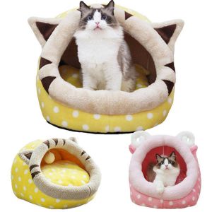 Pet Li ציוד ואביזרים לכלב מיטות לכלב Cute Animal Design Comfortable Indoor House Bed Pet Dog Cat Nest Pad Soft Fleece Bed