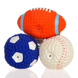 Pet Li ציוד ואביזרים לכלב צעצועים לכלב Yani DCT-3 Dog Toys Squishy Soft Bouncing Latex Ball Fetch Throw Balls Sound Training Teeth Toy
