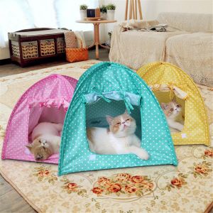 Pet Li ציוד ואביזרים לכלב מיטות לכלב Foldable Pet Cat Tent Playing Bed House Kitty Camp Waterproof Outdoor Dog Kennel
