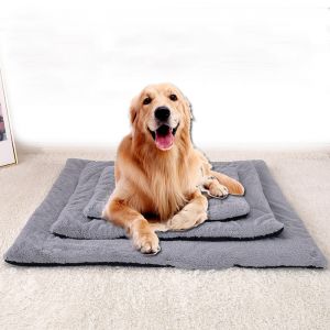 Pet Li ציוד ואביזרים לכלב מיטות לכלב Double Sides Corduroy Short Plush Pet Mat Dog Cat Sleeping Pad Mat Pet Bed