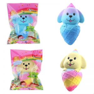 Pet Li ציוד ואביזרים לכלב צעצועים לכלב Vlampo Squishy Dog Puppy Ice Cream 16cm Jumbo Licensed Slow Rising With Packaging Collection Gift Soft Toy