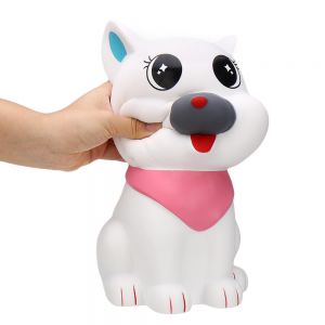 Pet Li ציוד ואביזרים לכלב צעצועים לכלב 29cm Giant White Scarf Dog Squishy Slow Rebound Decompression Simulation Toy with Bag Packaging