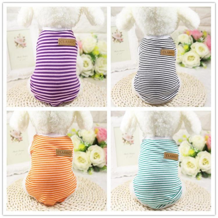 Pet Li ציוד ואביזרים לכלב בגדים לכלב Classic Pet Dog Clothes For Dogs Fashion Dog Clothes Costume Dog Vest Stripes Pet Clothes