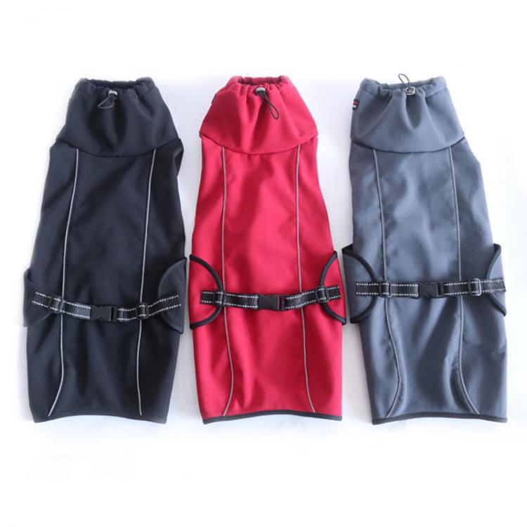 Pet Li ציוד ואביזרים לכלב בגדים לכלב Reflective Pet Dog Warm Fleece Vest Clothes Coat Puppy Winter Jumpsuit Jacket 