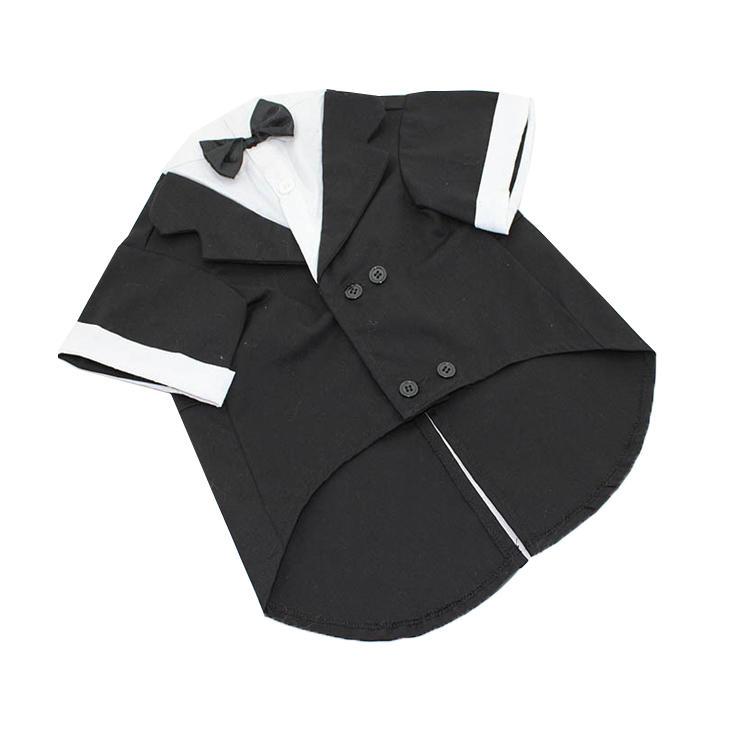 Pet Li ציוד ואביזרים לכלב בגדים לכלב Big Pet Dog Cat Clothes Big Dog Bow Tie Shirts Wedding Suit Clothes Costume Collared Shirt Jumpsuit