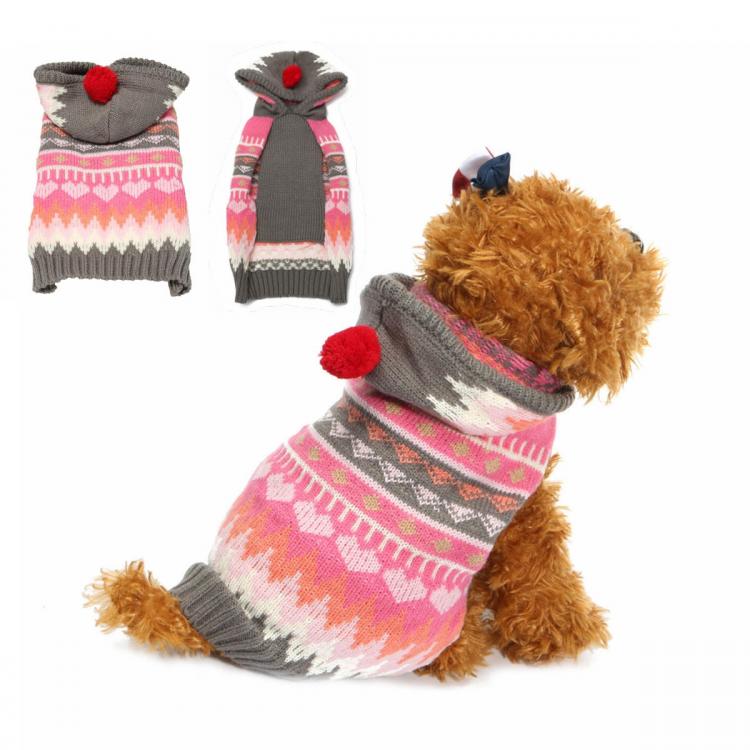 Pet Li ציוד ואביזרים לכלב בגדים לכלב Pet Dog Cat Snowflake Sweater Winter Warm Coat Jacket Clothes Vest Costume Jacket Hat Apparel Hoodie