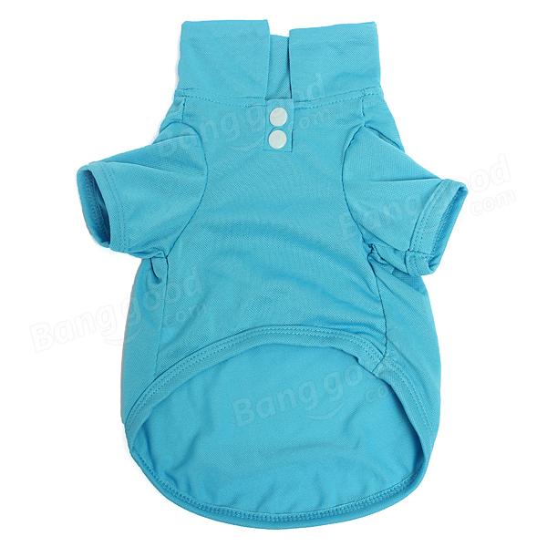 Pet Li ציוד ואביזרים לכלב בגדים לכלב Pet Dog Collar Puppy Polo T-Shirt Clothes Outfit Apparel Coat Cotton
