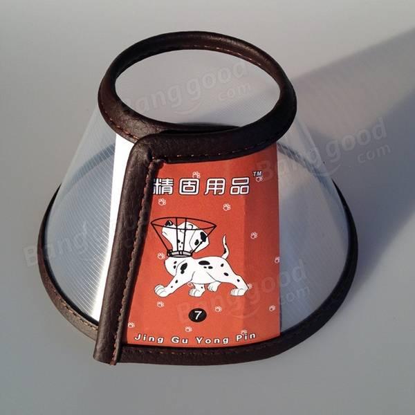 Pet Li ציוד ואביזרים לכלב קולר לכלב Brown Pet Dog Cat Elizabethan Bite-Proof Collar Wound Healing Cone Protective Collar Health Beaty To