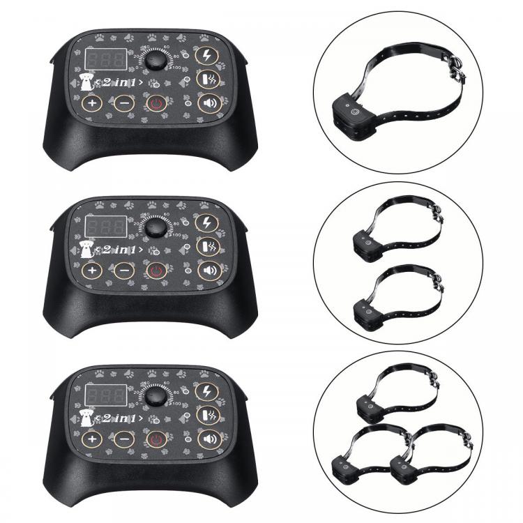 Pet Li ציוד ואביזרים לכלב קולר לכלב USB Electronic Wireless Pet Dog Fence Containment System Waterproof 1/2/3PCS Transmitter Collar