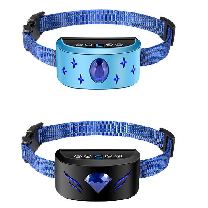 Pet Li ציוד ואביזרים לכלב קולר לכלב DROW® Pet Dog Intelligent Training Collar Rechargeable Puppy Anti Bark Collar