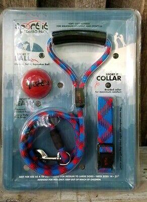 Pet Li ציוד ואביזרים לכלב רצועת ריצה לכלב    Sport Leash Sport Ball Sport  Dog Collar Combo Matching Set Medium