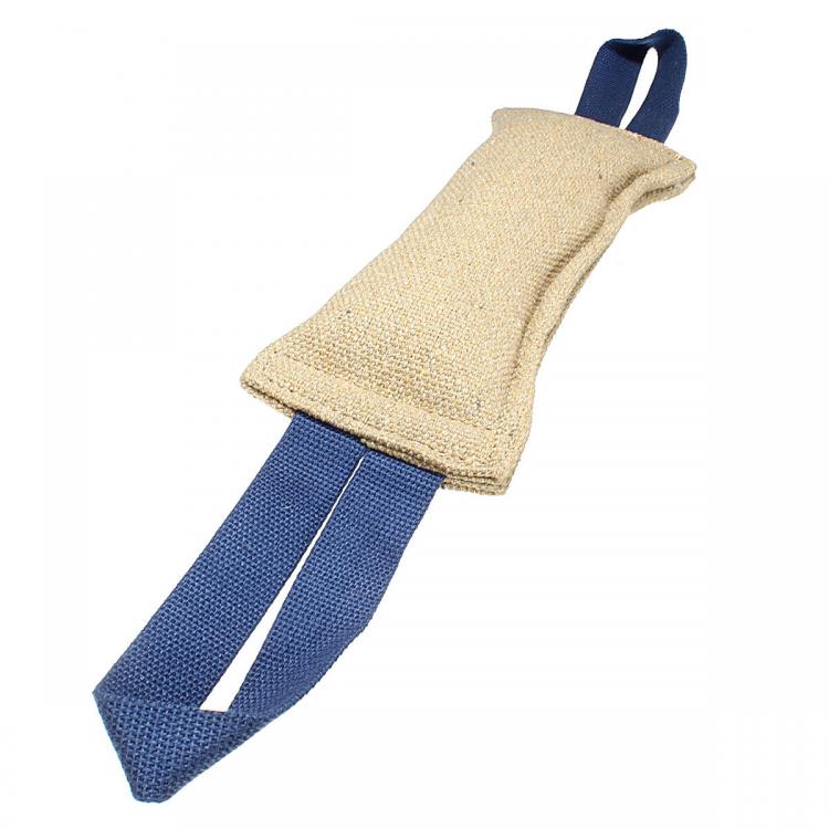 Pet Li ציוד ואביזרים לכלב צעצועים לכלב Dog Bite Tug Durable Jute Pet Training Chewing Toy 2 Handles Chewing Play Trainer