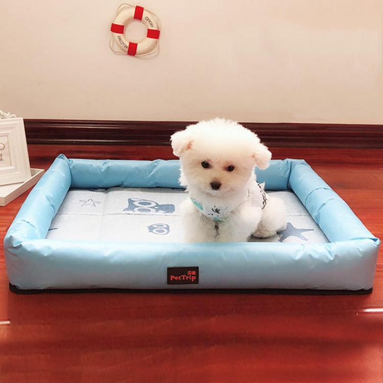 Pet Li ציוד ואביזרים לכלב מיטות לכלב Breathable Ice Silk Pet Summer Bed Mat Dog Cat Summer Cool Couch Bed Pet Bed