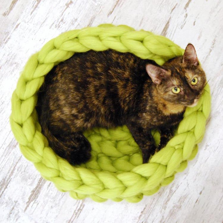Pet Li ציוד ואביזרים לכלב מיטות לכלב Knitted Pet Bed Dog Cat Bed Puppy Pillow House Soft Warm Dog House Mat